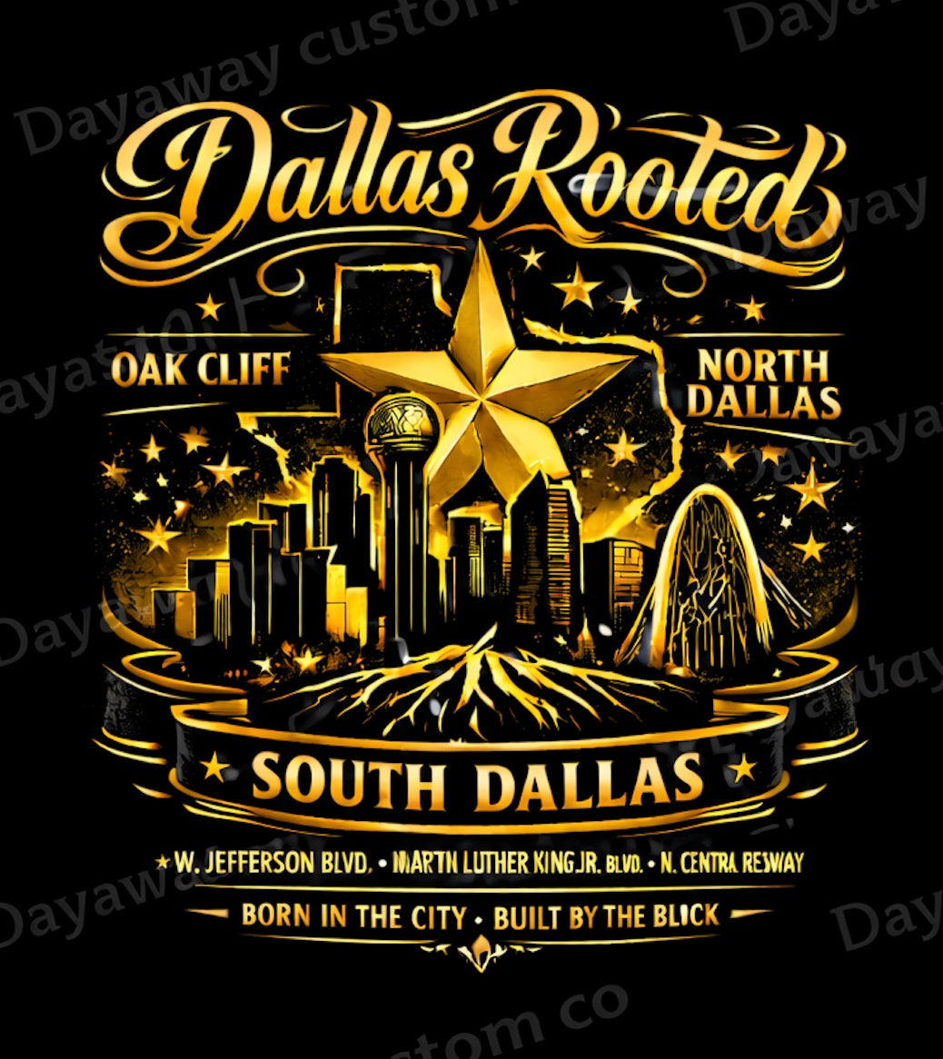 Big City Bold Vibes- Dallas Skyline (GOLD)
